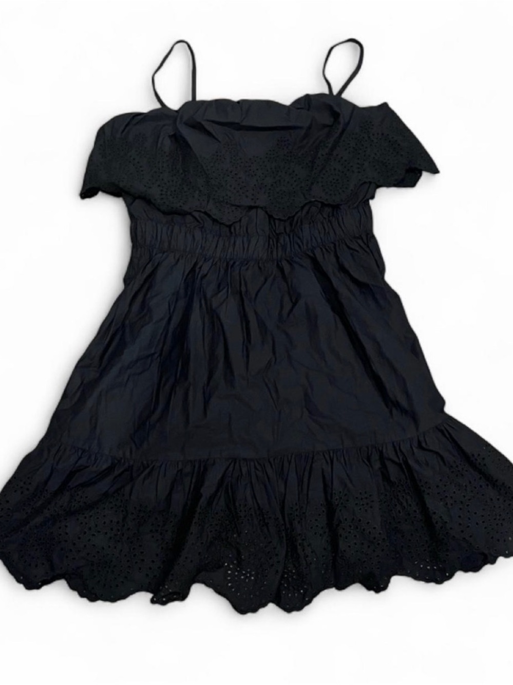 GAP Black Eyelet Ruffle Sundress